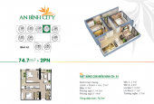 Căn hộ cạnh đại lộ đường trên cao Phạm Văn Đồng, Hà Nội. Diện tích 75 m2, thiết kế 2 phòng ngủ, 2 wc, tầng trung, view Đại lộ quảng trường La Mã.